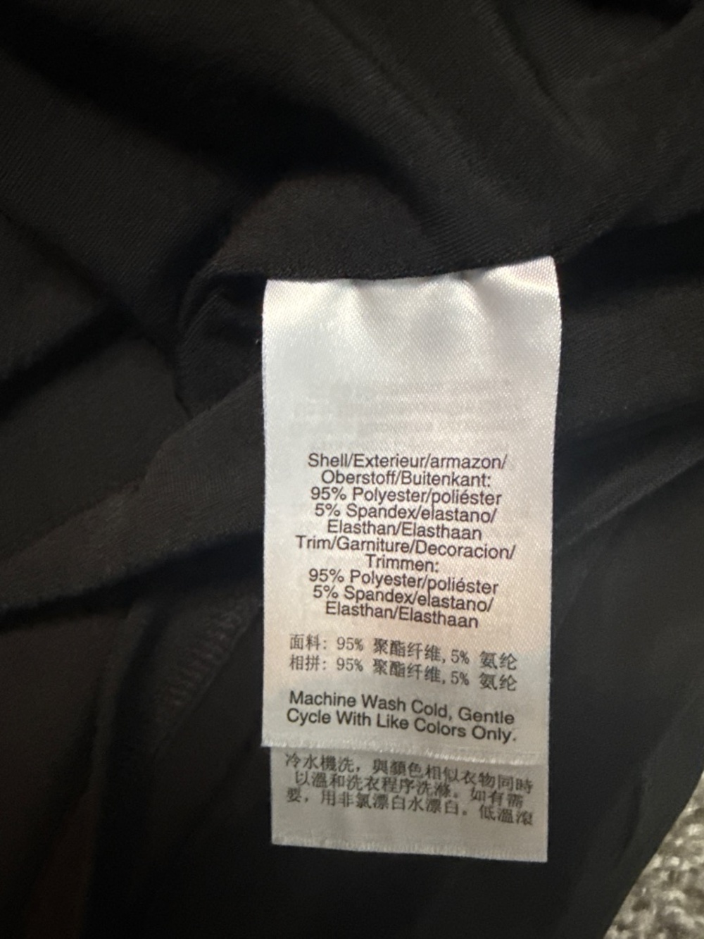 DKNY Black Top Blouse Two Layer with Shoulder Pads size Large - Picture 6 of 7